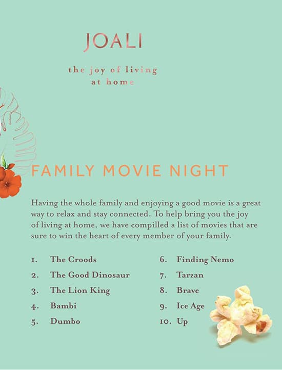 Joy of Living at Home - Family movie night